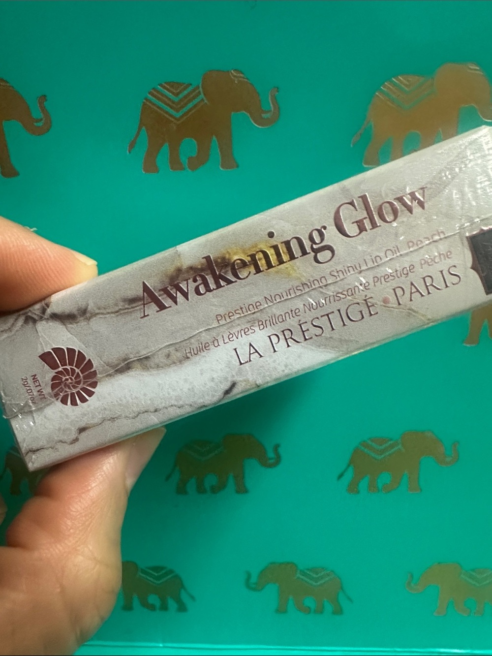 Sealed. La Prestige Awakening Glow Lip Oil in Peach Shade
